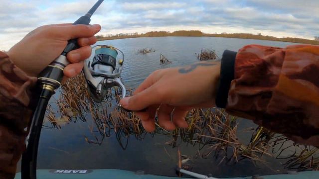 Рыбалка на спиннинг. Поиски хищника на озере #fishing #рыбалканаспиннинг