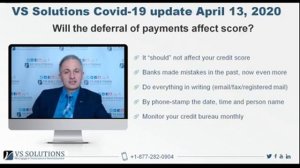 VS SOLUTIONS COVID 19 Update from April 13, 2020