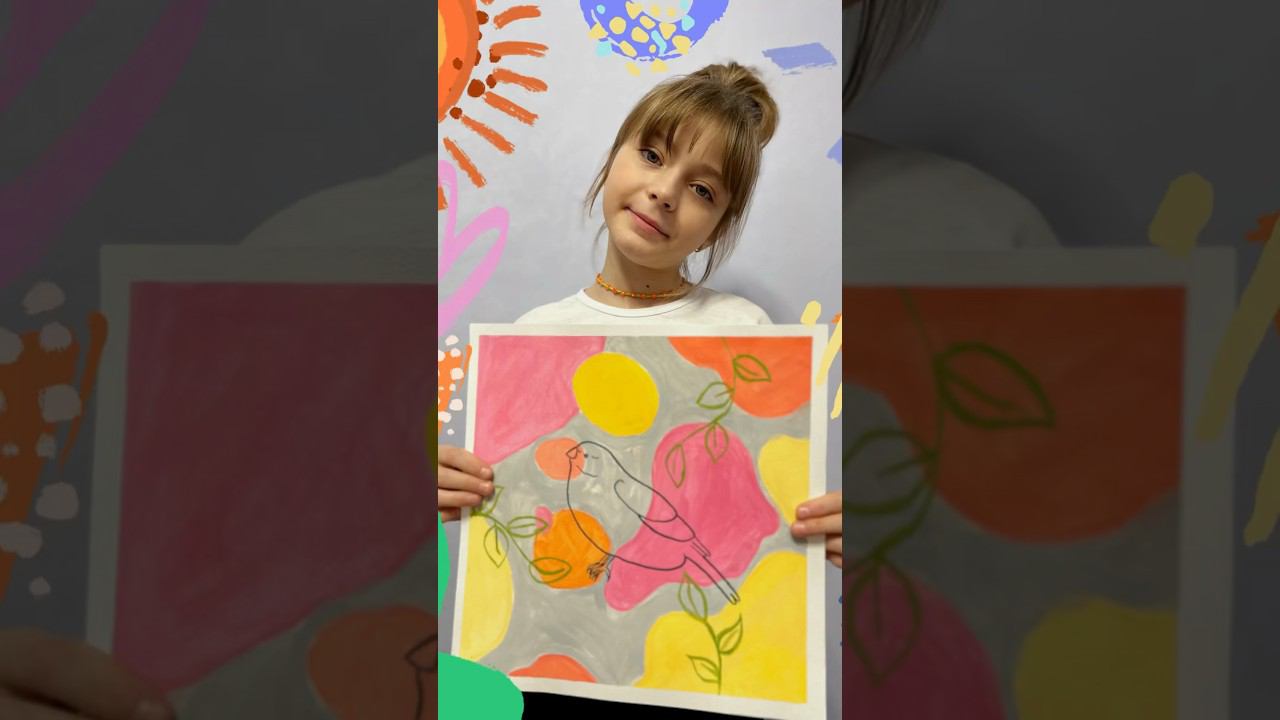 Рисунок с птичкой. #дети #развивашки #поделки #красота #рисование #рисунок