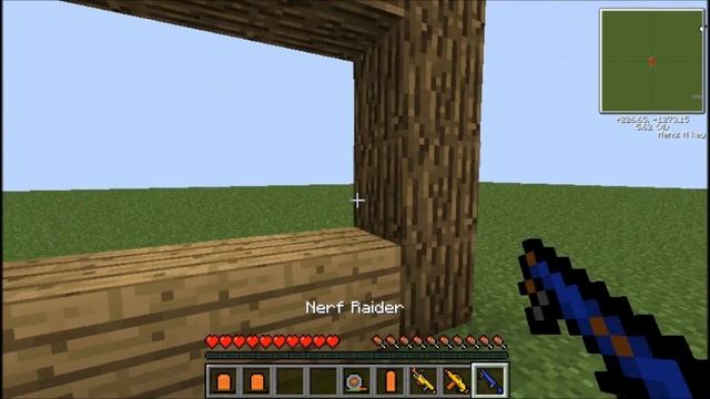 Minecraft: Flan's Nerf Gun Mod! Longshot! Vulcan! No Damage!