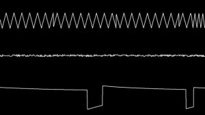 C64 Rob Hubbard's "Zoids" Oscilloscope view