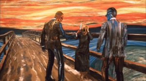 Эдвард Мунк "Крик" прикол с Людьми в Черном. Edward Munch "The Scream" with MIB.