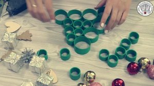 Изготовление ёлки из втулок