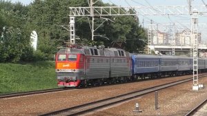 Электровоз ЧС7-265 (ТЧЭ-33) со скорым фирменным поездом "Сож" №056Ь Гомель - Москва.