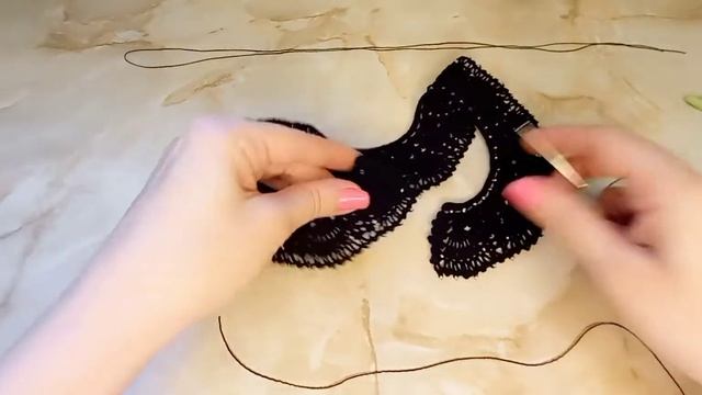 Ажурный воротник. Часть 4. Завязки