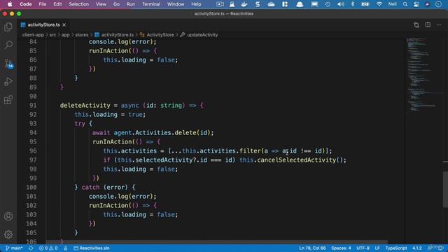 76 - Using a Javascript map object to store the activities
