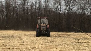 Работа мульчера Мерло-350 и трактора МТЗ-1523 с мульчером сепии