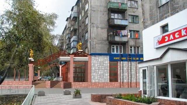Проект ресторана "Европа". Мариуполь Центр, Варганова, 4. Фасад плитка день слайд-шоу.