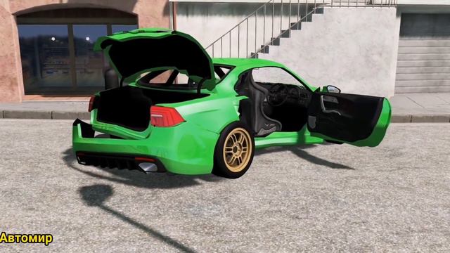 МАШИНЫ ПРОТИВ БОЛЛАРДОВ В ВИДЕО ИГРЕ - BeamNG.Drive смотреть онлайн