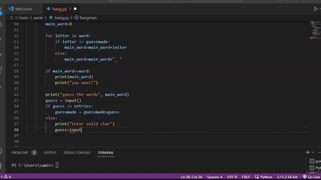 How to build a simple Hangman Game in Python || Urdu/Hindi смотреть онлайн