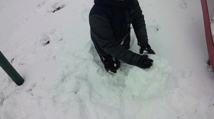 делаем снеговика с папой 2