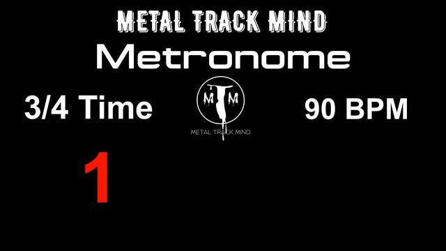 Metronome 3/4 Time 90 BPM visual numbers смотреть онлайн