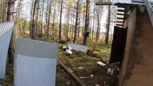 Охотничья изба в тайге #избушка