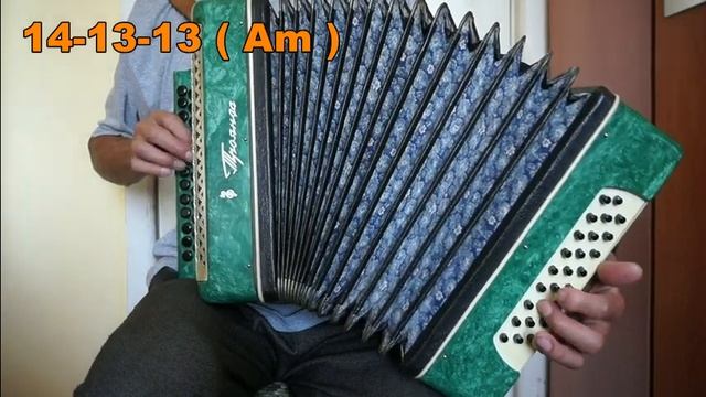 Раскинулось море широко (Л. Утёсов) разбор на гармони №-356 с цифрами смотреть онлайн