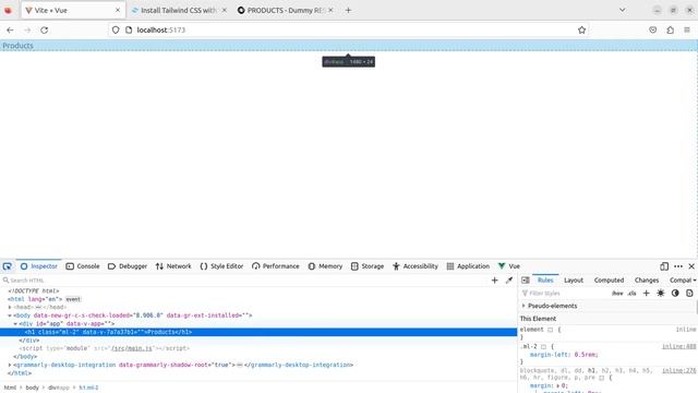 Products app using Vue 3 #4 Install Tailwind and Setup Product component | Vue Js Project in Hindi
