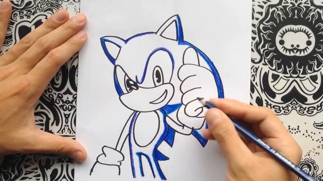como dibujar a sonic | how to draw sonic | colores de madera | como desenhar o sonic смотреть онлайн