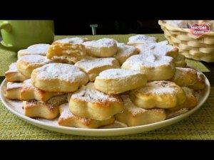 Простой рецепт вкусного творожного печенья.