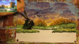 Пейзаж гуашью поэтапно / Подробный урок