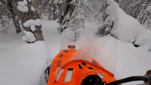 У нас сыпануло снега. Бьем путик на Irbis SF200 и самоделке Лифан