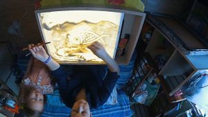 Световой стол для рисования песком.