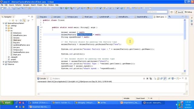 Abstract Factory Design Pattern - Implementation