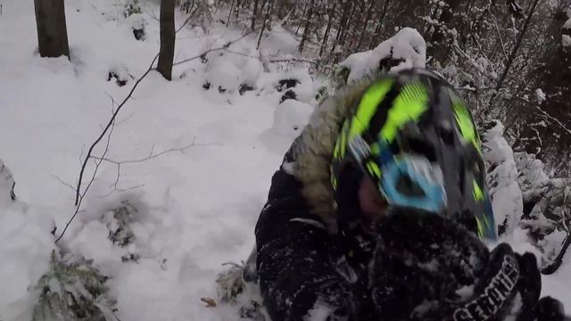 ❄Funny freeride in snow 😂🔥 [ MTB enduro ]❄ | PIASTAtyka#2 czyli Vlog rowerowy смотреть онлайн