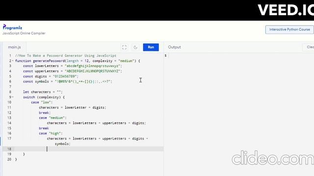 How To Make a JavaScript Password Generator - JavaScript Tutorial