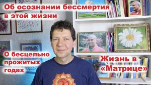 Об осознании бессмертия души, о бесцельно прожитых годах, о жизни в "Матрице".