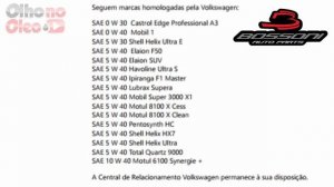 Olho no Óleo MAIS - YPF Elaion F50  5W40 VW 502.00