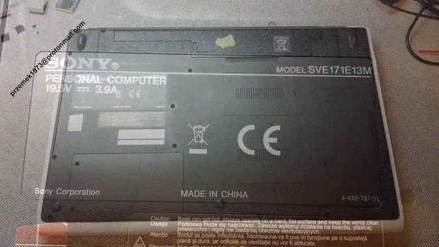 Sony SVE1713L1EW SVE171E13M Disassembly BIOS Battery Replacement, Cooler Fan Clean, Jak Rozłożyć