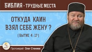 ОТКУДА КАИН ВЗЯЛ СЕБЕ ЖЕНУ ? (Бытие 4-17). Протоиерей Олег Стеняев