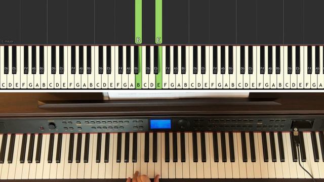 Renesmee's Lullaby (Twilight soundtrack) - how to play on the piano, easy piano tutorial, Synthesia