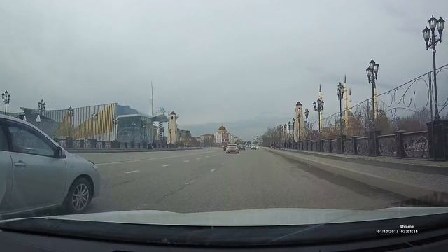 Приехали на автомобиле из Москвы в Грозный: прогулка по центру  Грозного. Январь 2022 года.