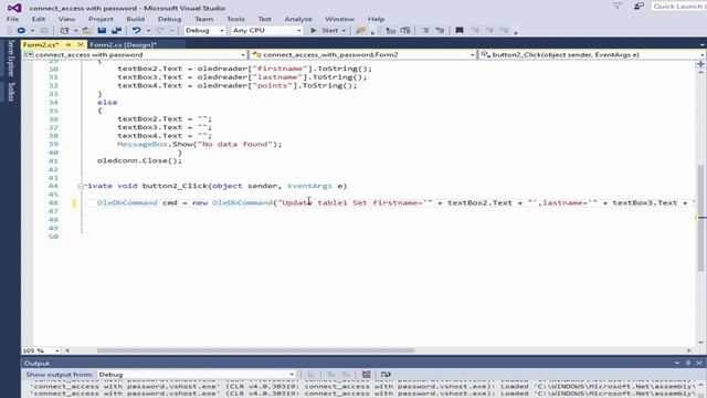 C sharp for beginners| Two ways for update button with MS access database in c#