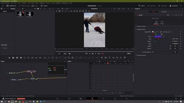 Как рисовать на видео в DaVinci resolve