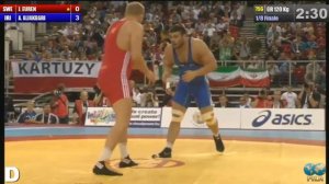 Amir Aliakbari (IRI) vs Johan Euren (SWE) 120kg 1/8 Final - 2013 World Wrestling Championships