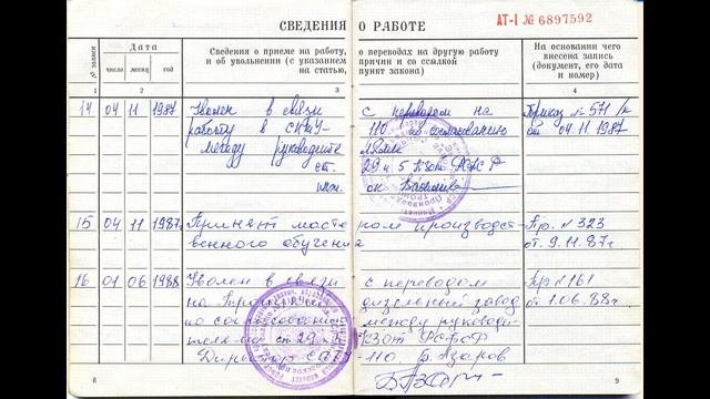 Мой трудовой стаж до получения инвалидности в 2004 году.