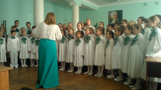 Ф. Грубер. "Тихая ночь". Хор "Академия детства". смотреть онлайн