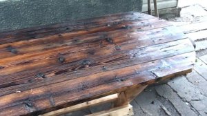 Столешница из старых досок своими руками.