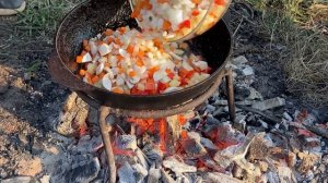 Как вкусный день на рыбалку ездил | Гарнир ко всему | Еда на природе