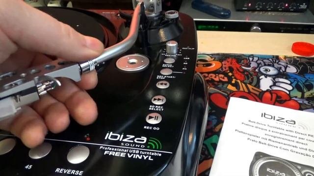 Dj-vinyl проигрыватель Ibiza Prof-Free Vinyl (USB,SD,MP3конвектор)