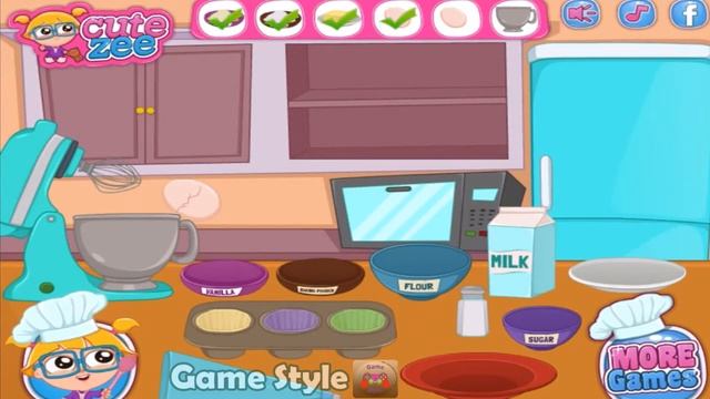 Elsa, Cupcakes Cooking, Games ▬ Эльза, готовит пирожные, игра для детей смотреть онлайн