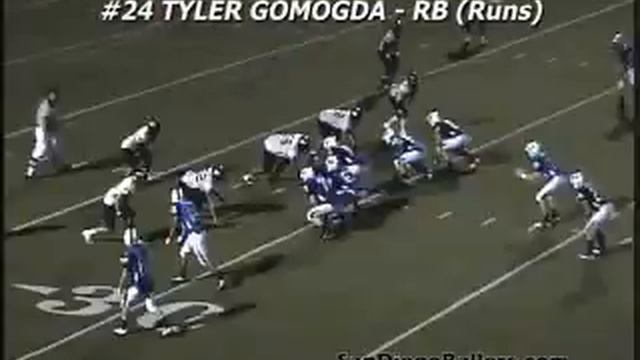 2010 Tyler Gomogda #24 RB Highlight Reel (2011 Graduate Rancho Bernardo HS San Diego, CA) смотреть онлайн