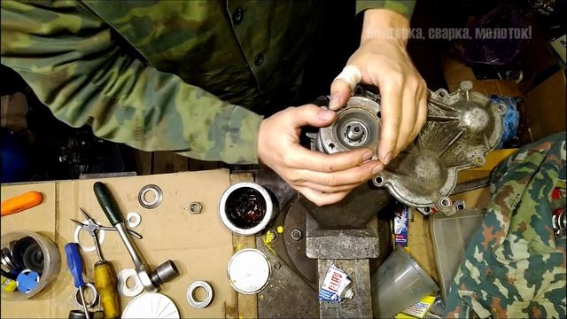 Установка двухрядных подшипников. Раздатка НИВА. смотреть онлайн