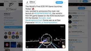 EOS updates - VR game, Ride-sharing service and EOSDAQ