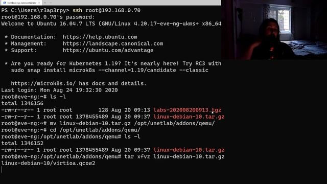 Eve - NG - Adding Debian Client смотреть онлайн