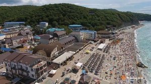 Гостиница "Богемия" в п. Новомихайловский. Аэросъемка