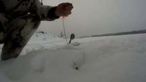 Зимняя рыбалка жерлицы, балансир. р.Иртыш.