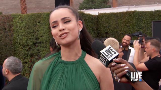 Sofia Carson Talks DEBUT ALBUM Release at Grammys 2022 | E! Red Carpet & Award Shows