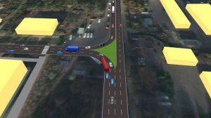 Имитационное моделирование в PTV Vissim привокзальной площади к аэропорту